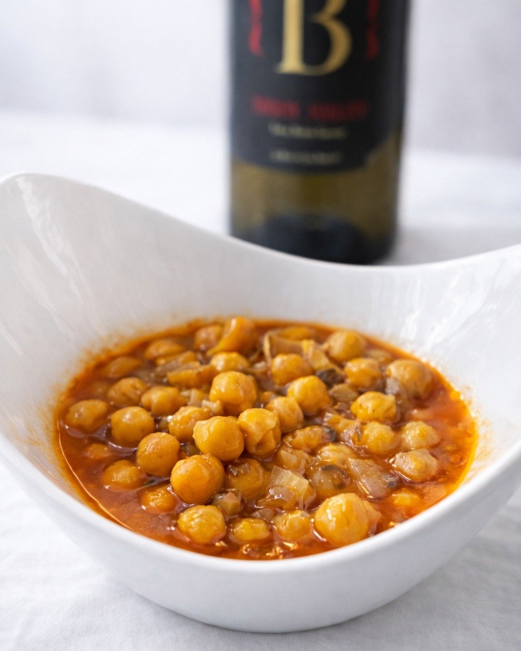 Garbanzos de Fuentesaúco con boletus en Cava Reina